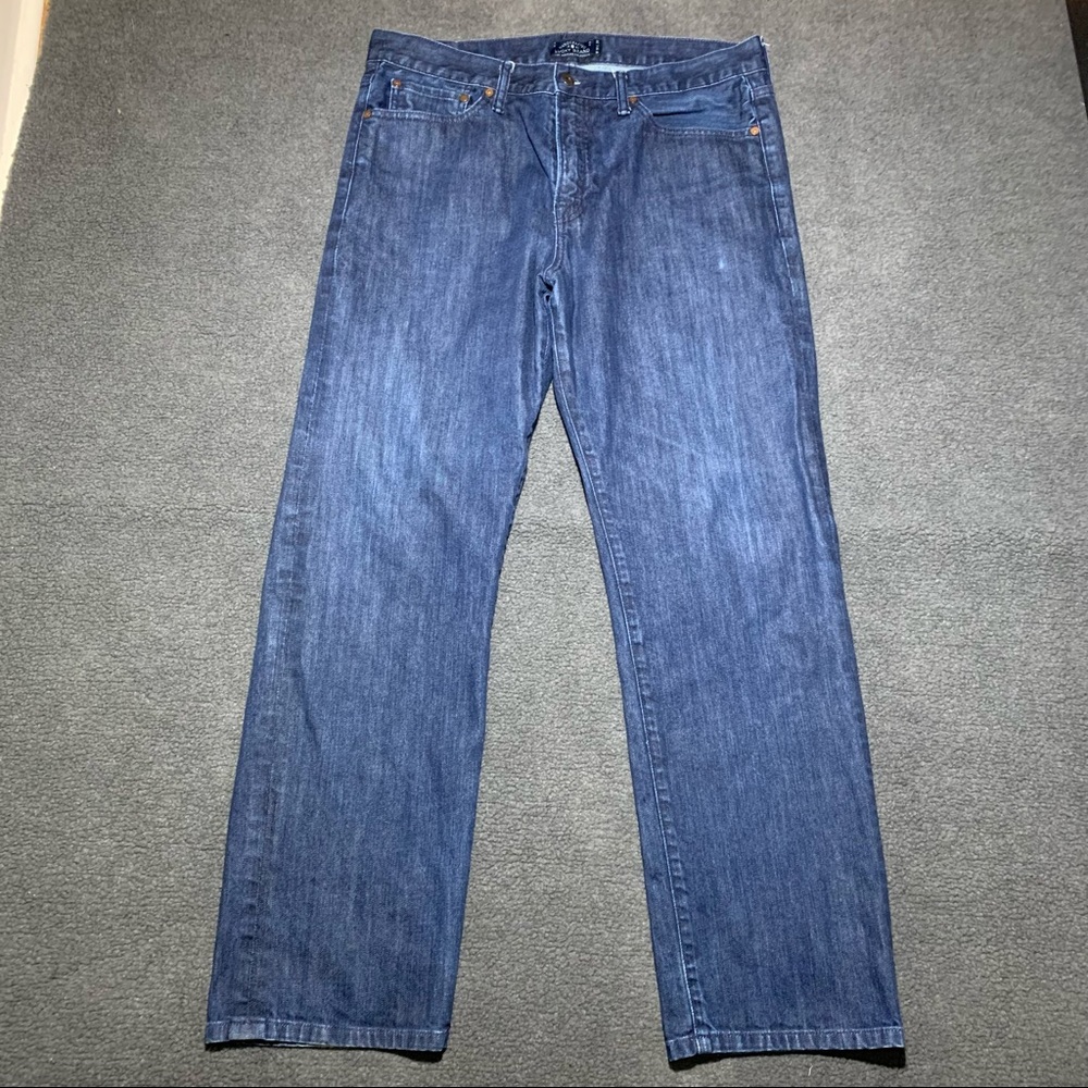 Lucky Brand Mens 329 Classic Straight Denim Jeans Dark Wash Zip Fly Size 34 X 30